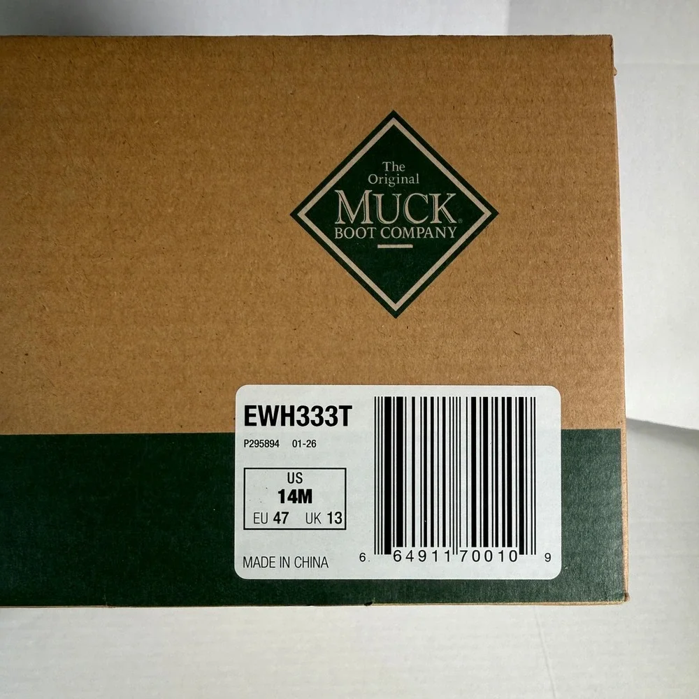 Muck Boot Edgewater Original Mens 14 Moss Black Waterproof Neoprene EWH333T